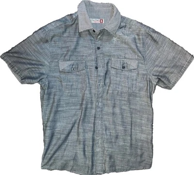 Sovereign Code S Short Sleeve Button Down Shirt Charcoal “AAA Quality” GOOD! 🍀 - Image 1 of 4