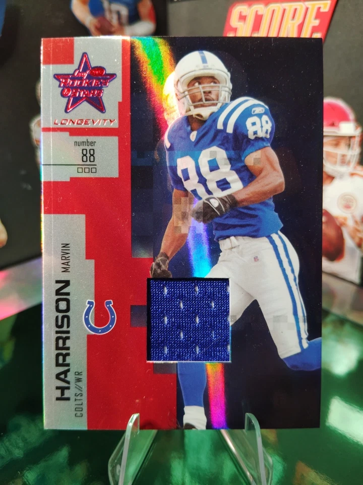 2007 Donruss Leaf Rookies & Stars Football Red/blue patch #82 /250 Marvin... - Image 1 of 4