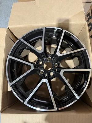 BMW I4 i4 M SPORT FRONT 858M BLACK DIAMOND CUT 18x8.5”ALLOY WHEEL OEM GENUINE X1 - Image 1 of 4