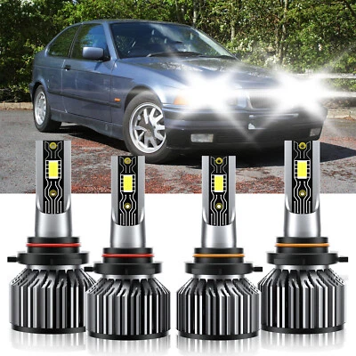 Combo 9005+9006 Kit de bombillas LED haz alto bajo para BMW 318ti 1995-1999 Foto 1 de 4