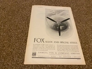 AC26 ADVERT 11X8 FOX ALLOY AND STEELS - SAMUEL FOX COMPANY - Bild 1 von 1