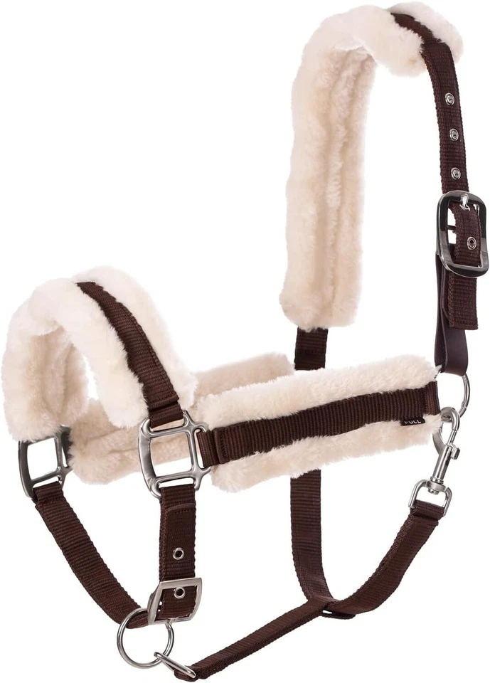 Halter Equinavia Valkyrie Ultra Fleece Breakaway - Marrón/Blanco Marfil - Caballo Foto 1 de 1