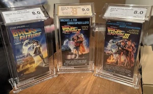 Back To The Future Trilogy VHS Sealed Beckett Graded Watermarks BTTF - Picture 1 of 10