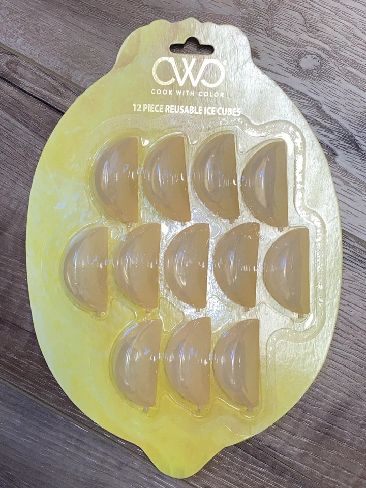 New Lemon Fruit Slice Reusable Ice Cubes Plastic Summer Fun Poolside! - Image 1 of 1