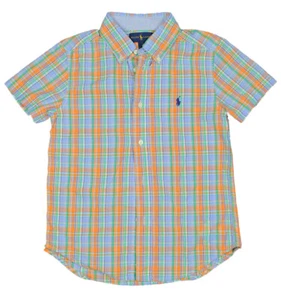 NUEVA CAMISA RALPH LAUREN JÓVENES NIÑOS CUADROS MANGA CORTA BOTÓN DELANTERO 6 - Imagen 1 de 3