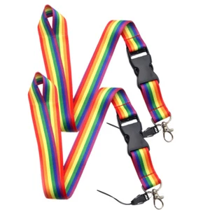 2 Pcs Rainbow Mobile Phone Lanyard Camera Neck Key Chain DIY Accessories - Zdjęcie 1 z 12