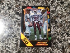 1991 Wild Card Draft 50 Stripe Mike Dumas #65 Rookie RC