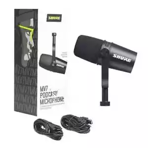 NEU MV7 USB XLR Podcasting Dynamisches Mikrofon - Schwarz - Bild 1 von 5