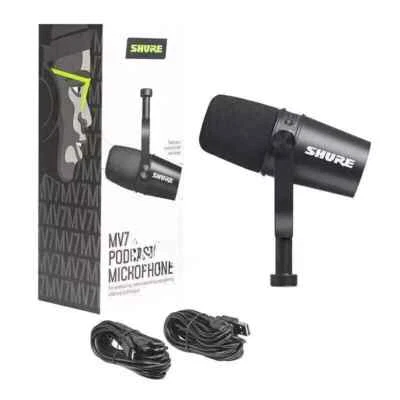 NEW MV7 USB XLR Podcasting Dynamic Microphone - Black - Image 1 of 4
