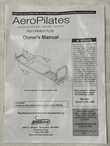 AeroPilates Reformer Pilates Owner's Manual 55-4379 55-4380 Assembly Instruction - Picture 1 of 4