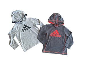 Lot Of 2 Adidas Boys Lightweight Hoodies Sizes 4 & 4T Lot 26 - Picture 1 of 3