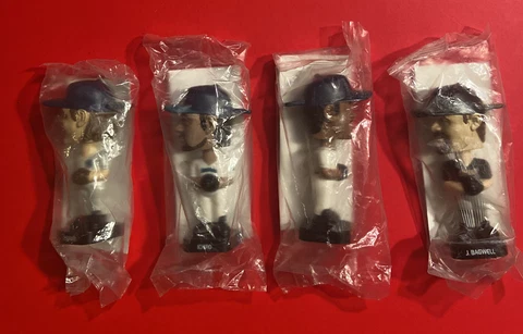 Post Mini Baseball Bobble Head 4 Set Lot HOF Ichiro Jason Giambi Padro Martinez Cover