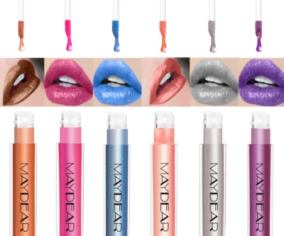 Maydear 6 colors Liquid Lipstick Set, Waterproof Long-Lasting Lip Gloss Gift Box - Image 1 of 4