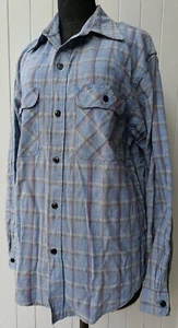 SUGAR CANE Union Made blue square check work clothing shirt medium - Picture 1 of 14