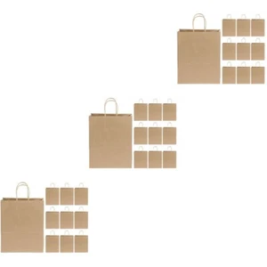 3 PCS Zum Mitnehmen Kraftpapiertüte Braune Papiertragetaschen - Bild 1 von 12