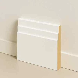 TWO STEP MDF Skirting Board-Legnth 2400 mm , Undercoated Finish (Ready to Paint) - Picture 1 of 16