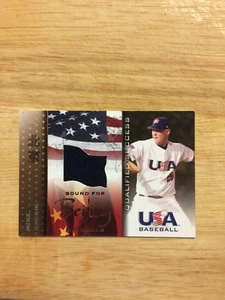 Mike Bacsik Gave up Bonds 756th HR 2007 USA Baseball Upperdeck Jersey Card #GU-3 - Picture 1 of 5