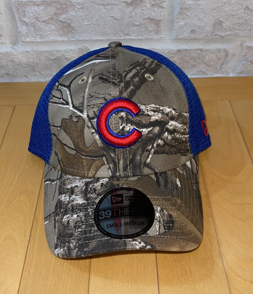 Бейсболка New Era 39Thirty Chicago Cubs на резинке из настоящего дерева малый-средний размер - Изображение 1 из 4