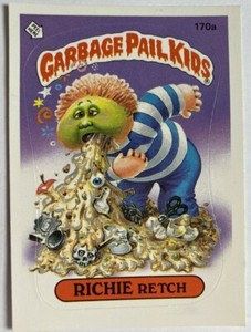 Garbage Pail Kids Richie Retch 170a Topps Non Sport Trading Card Sticker 1986