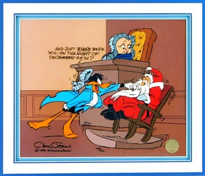 SANTA ON TRIAL Chuck Jones Cel Art Limited Edition Looney Tunes Lawyer Daffy - Picture 1 of 7