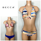 New. BECCA sunset stripe reversible bikini. D-cup/M-bottom