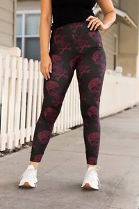 Ombre Skulls Leggings with Pockets - Picture 1 of 2