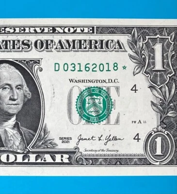 March 16, 2018 : D 03162018 * $1 One Dollar Bill BIRTHDAY Note *UNC* - Image 1 of 3