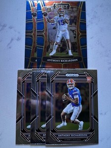  2023 Panini Prizm Draft Picks Anthony Richardson RC #104 + 4 Bonus Cards