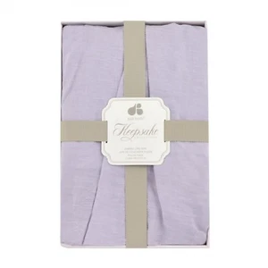Just Born Keepsake Collection Crib Skirt Soft Lilac Washed 100% Linen Crib Skirt - Picture 1 of 12