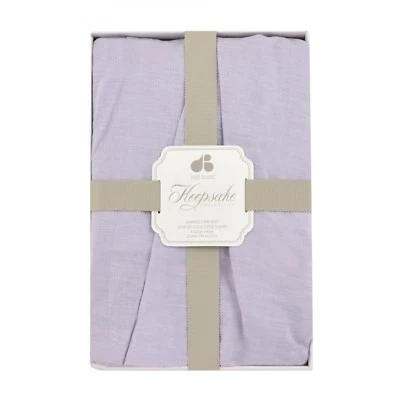 Falda de cuna Just Born Keepsake Collection suave lila lavada 100 % lino Foto 1 de 4