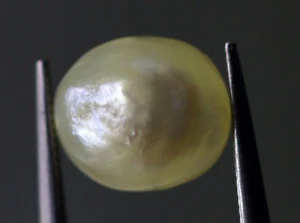 Piedra preciosa certificada cabujón ovalado brillo perla de Basora natural de 1,13 quilates - Imagen 1 de 11