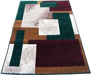 6x8 Area Rug Hunter Green Geometric Design Home Floor Decor tapete accent Carpet
