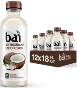 Bai Wasser mit Kokosnussgeschmack, Molokai Kokosnuss, 12er Pack/18 flüssige Unzen - Bild 1 von 1