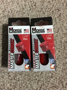 Hole Saw 1-1/4" 32 mm morse master cobalt lot of 2 Made in USA - Picture 1 of 6