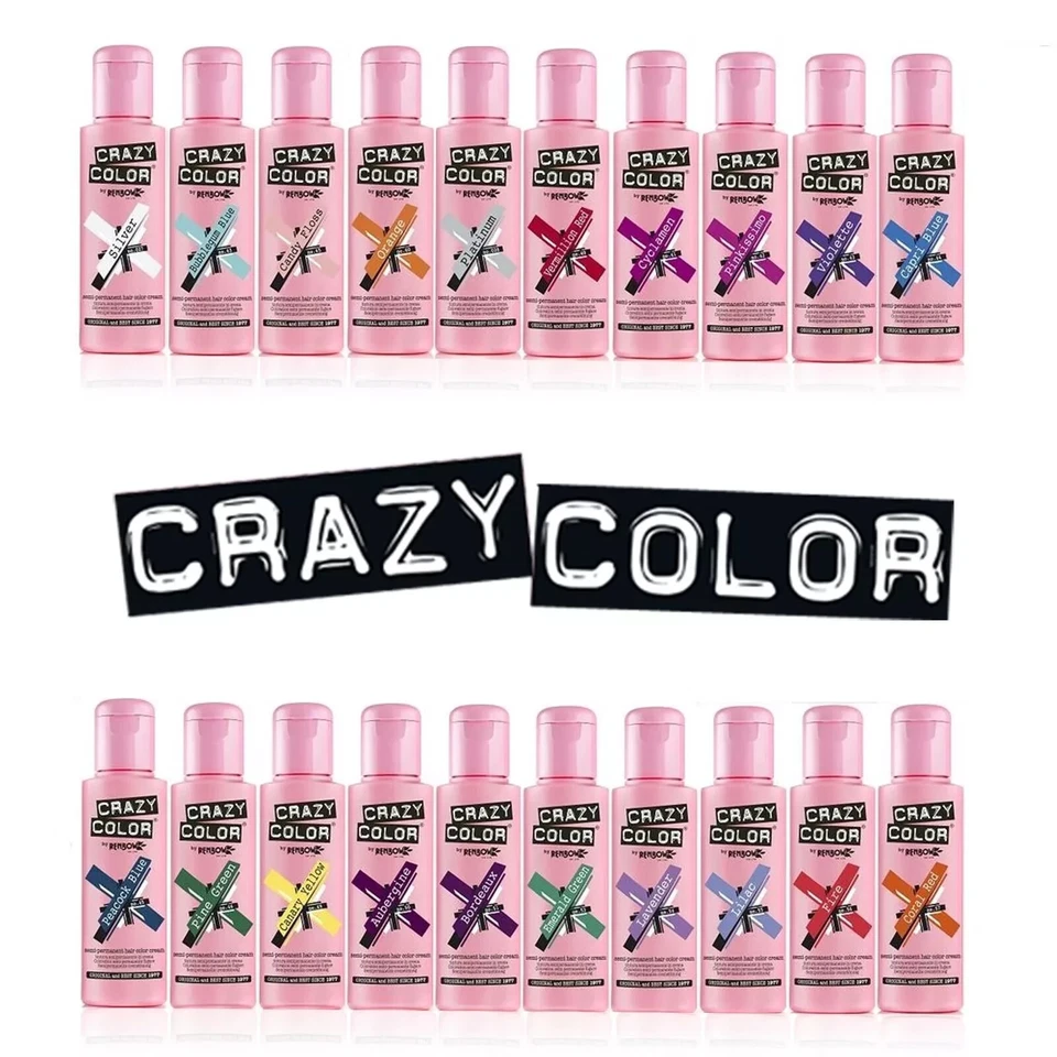 Crazy Color Renbow Hair Dye 100ml. Choose your colour (40 Colours available)