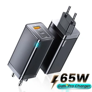 Baseus 65W GaNPro Szybka ładowarka QC4.0 AFC Adapter ładowania + kabel ładujący USB C 100W - Zdjęcie 1 z 15