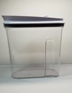 OXO Pop Cereal Container Dispenser 3.4 qt 3.2L Clear With White Lid Storage - Picture 1 of 15