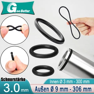 O Ring O-Ring Innen Ø 3,0 - 300,0 mm x Schnurstärke 3 mm NBR 70 Dichtring 0 Ring - Picture 1 of 157