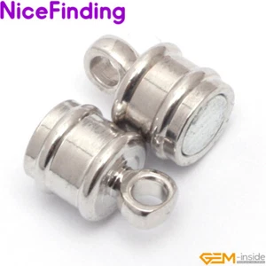 Fibbia magnetica placcata oro bianco 6 mm x 17 mm fare gioielli risultati di design GP1093 - Foto 1 di 10