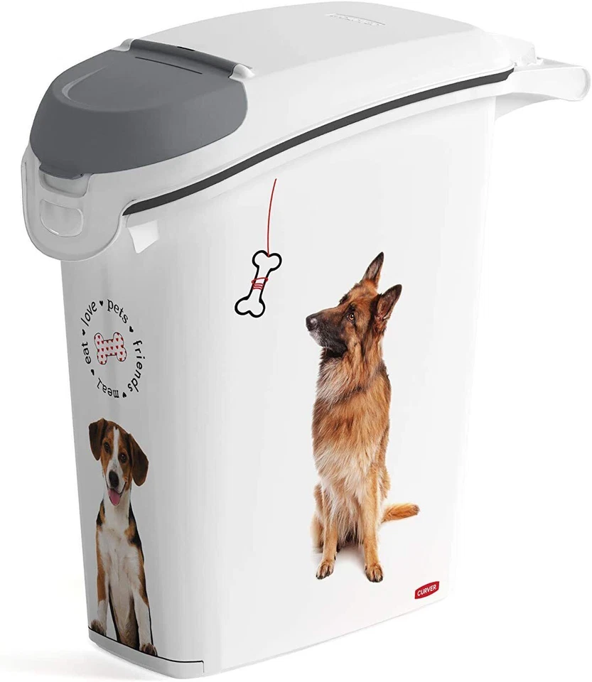 Curver 32L Tierfutterbehälter für Hunde - Weiß, 23x51x50cm (425607)