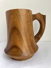 Wood Beer Coffee Drink Mug Vase Vessel Hand Carved