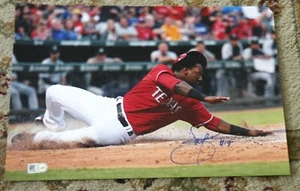 Jurickson Profar Texas Rangers Signed 8x10 Photo and Player Card, RANGERS COA - Picture 1 of 3