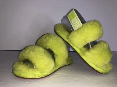 UGG Fluff Yeah Slide Neon/Lime Green 1116636T- Toddler Size 7 - Image 1 of 4
