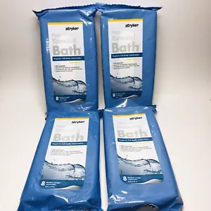 Stryker 4 Pack Sage Bath Body Washcloth Hygienic New Disposable Scent Free - Picture 1 of 4