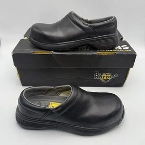 Dr Martens Industrial Womens Safety Shoes Black Slip On Size UK 3 New Old Stock - Picture 1 of 10