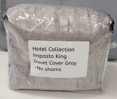 Hotel Collection Impasto Stone King Duvet Cover  Gray - Image 1 of 4