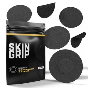 Skin Grip Adhesive Patches for Dexcom G7 & Stelo CGM – Waterproof & Sweatproo... - Picture 1 of 8