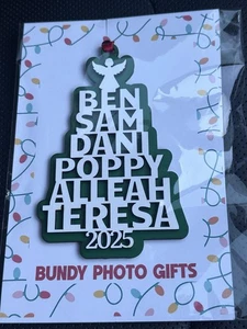 Personalised Christmas Tree Ornament - Wooden Customised family ornament - Picture 1 of 3