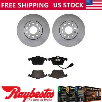 Kit de rotores de freno delanteros + pastillas metálicas y herrajes para Volkswagen Golf 2012 Foto 1 de 4