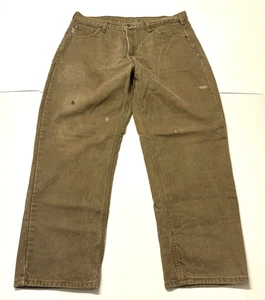 Carhartt Herren Arbeitshose Ripstop Flanell gefüttert Gr. 38x30 moosgrün *LESEN* - Bild 1 von 11